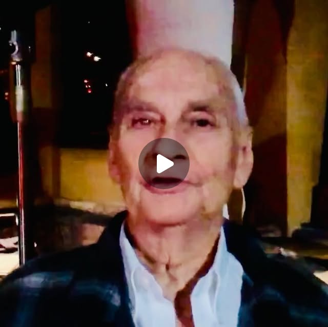 Mel, Jorge's father, recording a 40th-birthday message