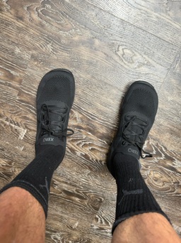 Black Xero Shoes Nexus Knit on feet