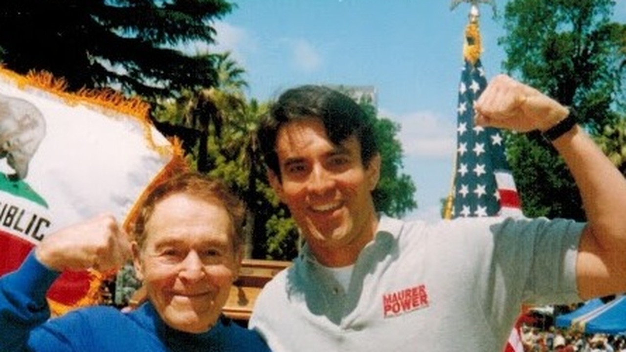 Jack LaLanne — Like me, Jorge Cruise practices what he preaches. — The godfather of modern fitness, flexing alongside Jorge at the California Governor's Council on Physical Fitness, Sacramento, circa 2002.