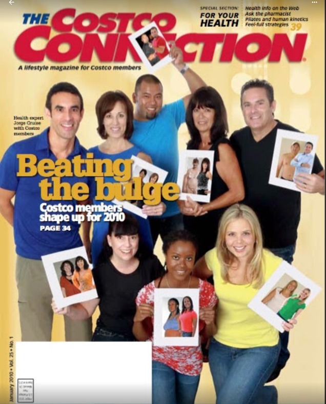 The Costco Connection, January 2010 — Beating the Bulge, featuring Jorge Cruise's Belly Fat Cure clients