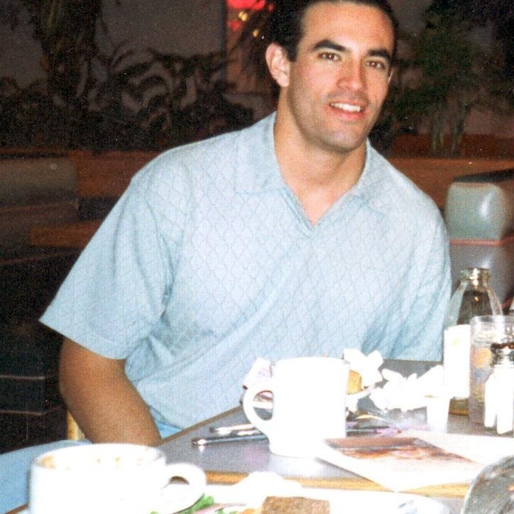 Jorge Cruise in college at Souplantation — 1993