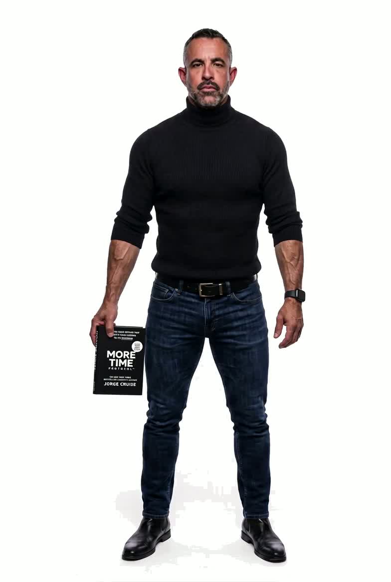 Jorge Cruise holding MORE TIME PROTOCOL